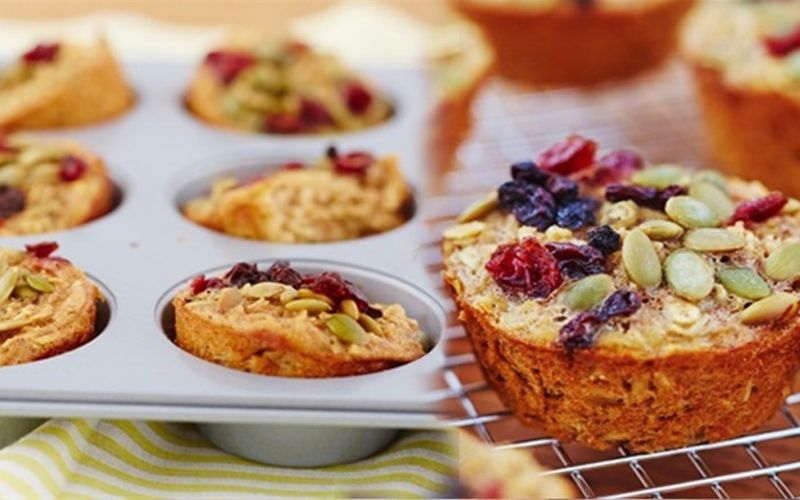 Bánh muffin yến mạch thơm ngon