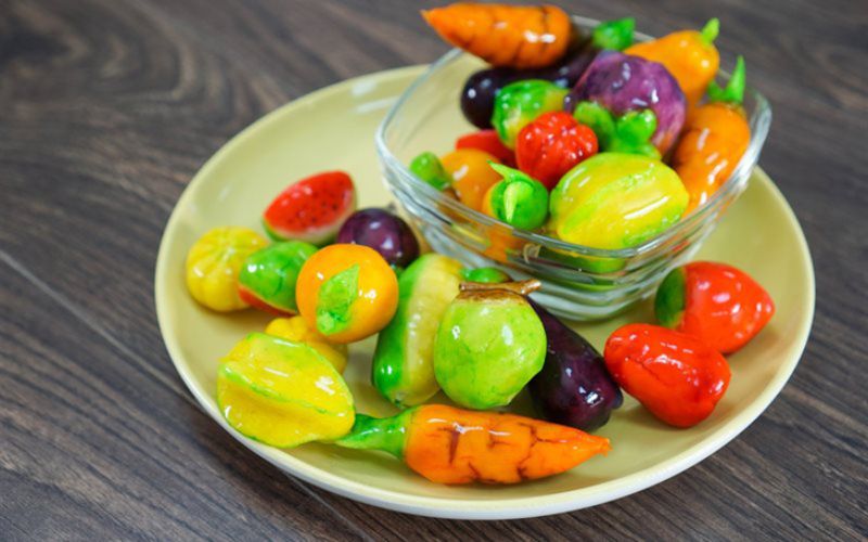 Cách làm bánh đậu xanh trái cây