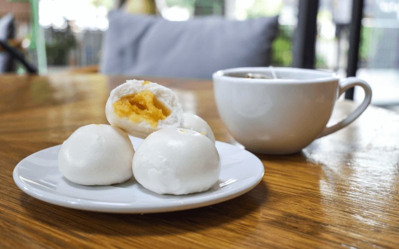 Bánh bao nhân đậu xanh thơm béo