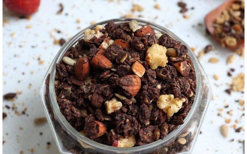 Chế biến Granola socola dành cho trẻ em