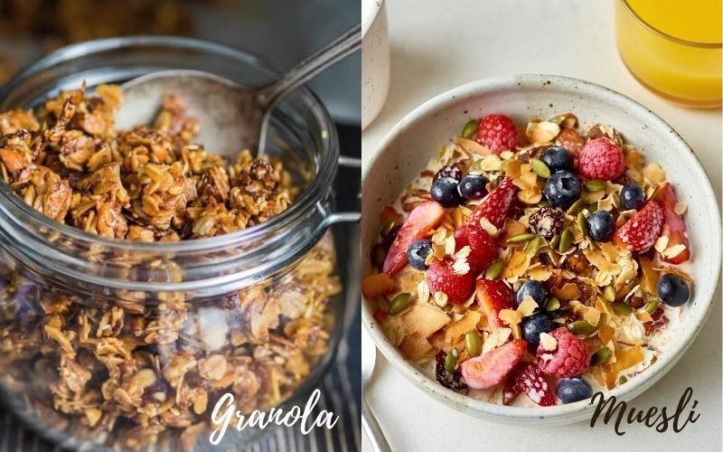 Phân biệt ngũ cốc granola và Muesli có gì khác nhau?