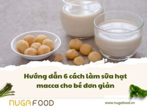 cách làm sữa hạt macca cho bé