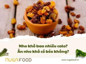 nho khô bao nhiêu calo