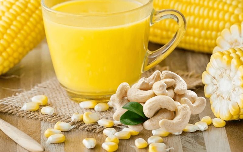 Cách làm sữa ngô hạt điều cho bé