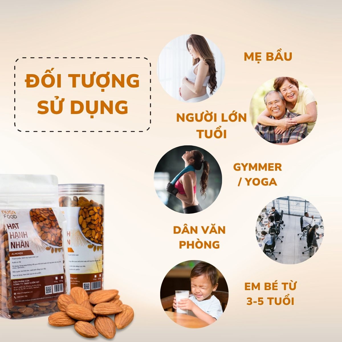 Hạnh Nhân Mỹ Nugafood – Hạt To Đều, Rang Mộc Nguyên Vị, Giàu Vitamin E (Hũ 500g) - Ảnh 8