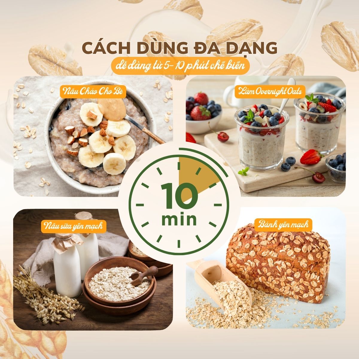 Yến Mạch Cán Dẹp Nugafood – Tinh Bột Chậm Hỗ Trợ Eat Clean & Kiểm Soát Calo (Túi 500g) - Ảnh 10