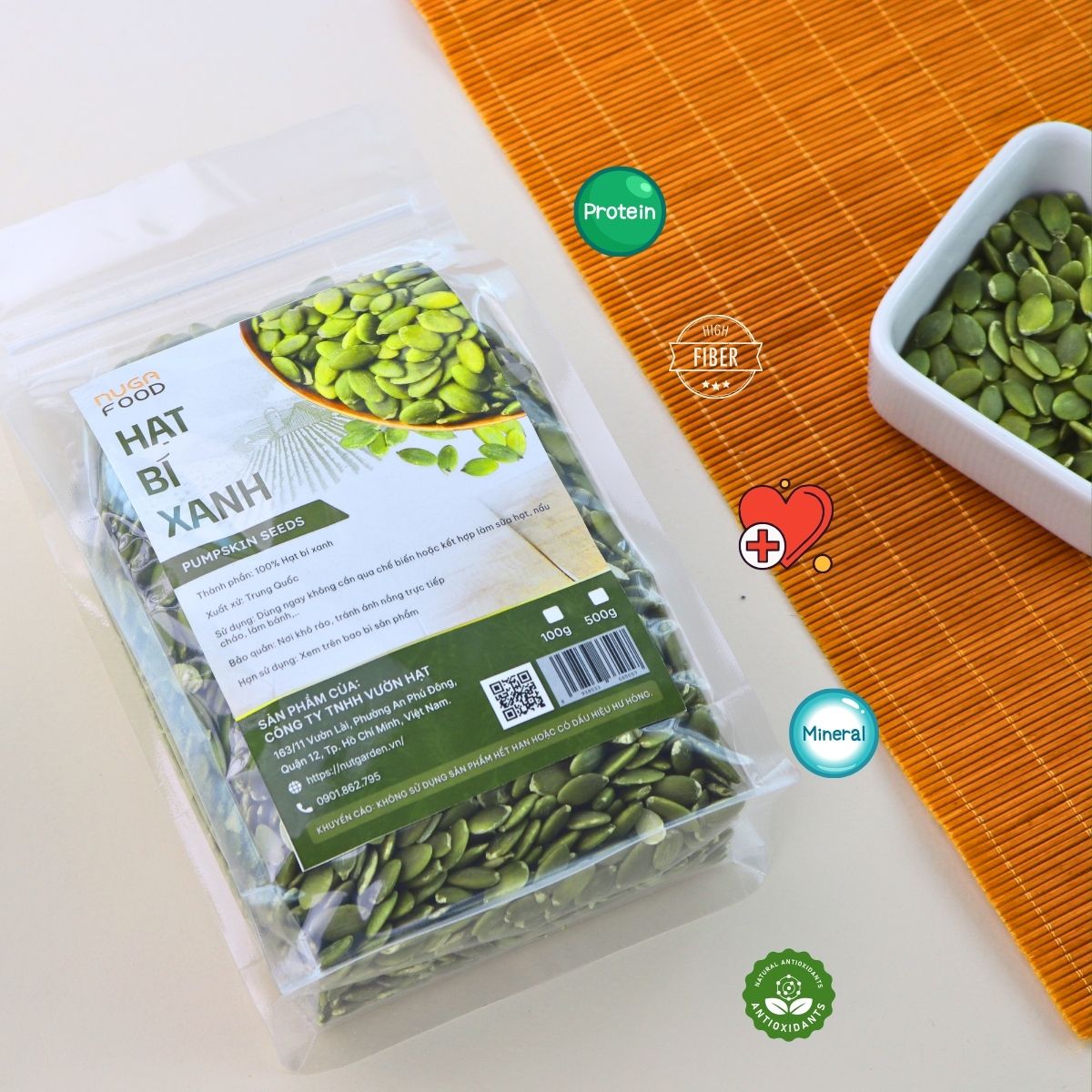 Hạt Bí Xanh NUGAFOOD , 200gr, Hạt Bí Tách Vỏ Rang Chín, Giàu Dinh Dưỡng, Ăn Vặt Healthy - Ảnh 5
