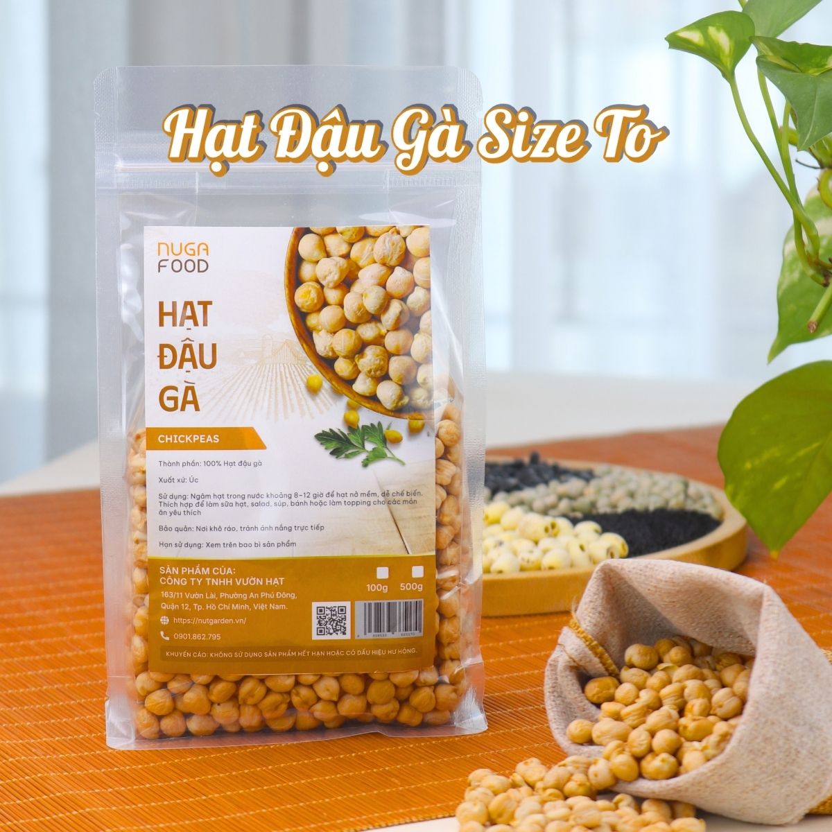 Combo 1kg hạt đậu gà khô NUGAFOOD, nhập khẩu Canada, Chickpeas nấu sữa, nấu cháo cho bé - Ảnh 3