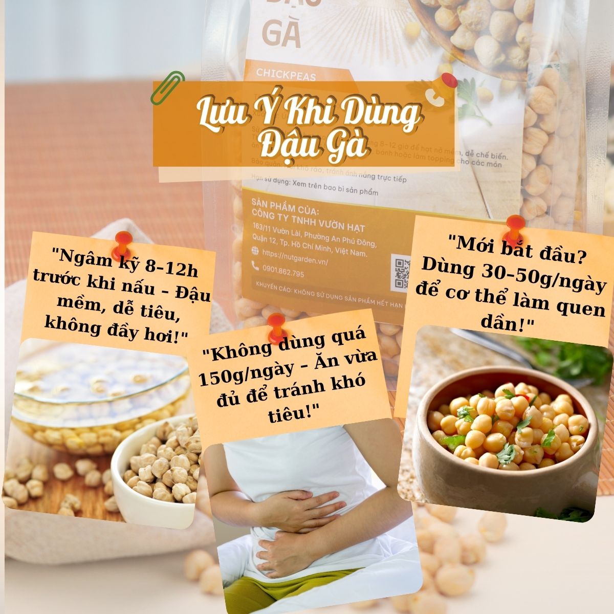 Combo 1kg hạt đậu gà khô NUGAFOOD, nhập khẩu Canada, Chickpeas nấu sữa, nấu cháo cho bé - Ảnh 8