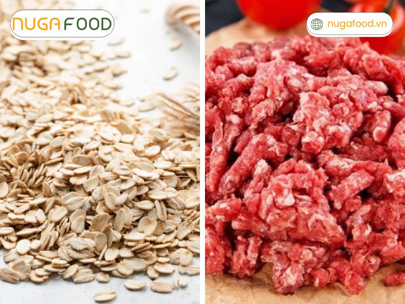 Cháo yến mạch thịt bò hỗ trợ phòng ngừa thiếu máu, bổ sung protein chất lượng cao, cải thiện tiêu hóa,...