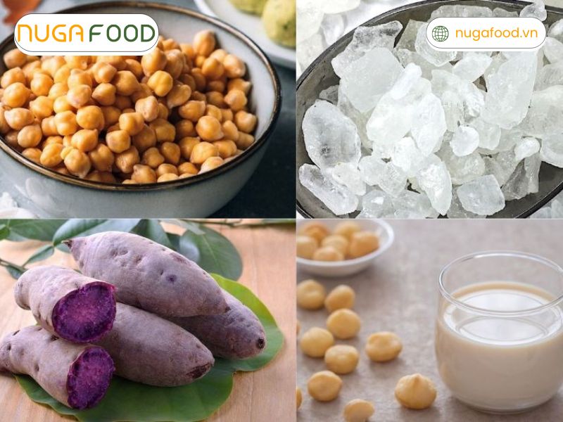 Sữa đậu gà và khoai lang có vị ngọt tự nhiên, sánh mịn