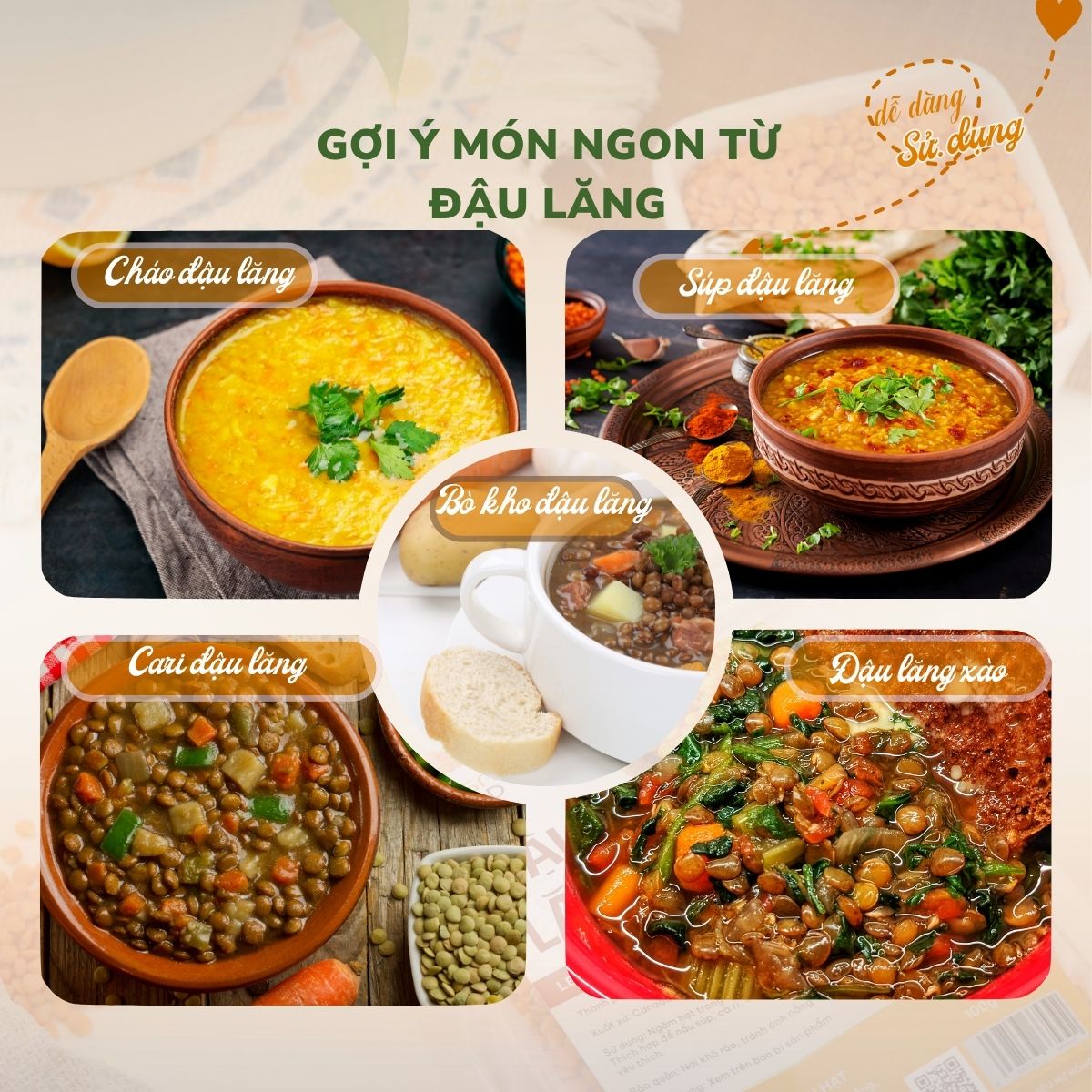 Đậu Lăng Đỏ Nugafood, Nhập Khẩu Canada, Thực Phẩm Giàu Protein Thực Vật, Túi 500g - Ảnh 6