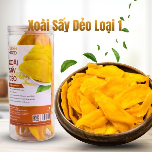 Xoài sấy dẻo ăn vặt healthy
