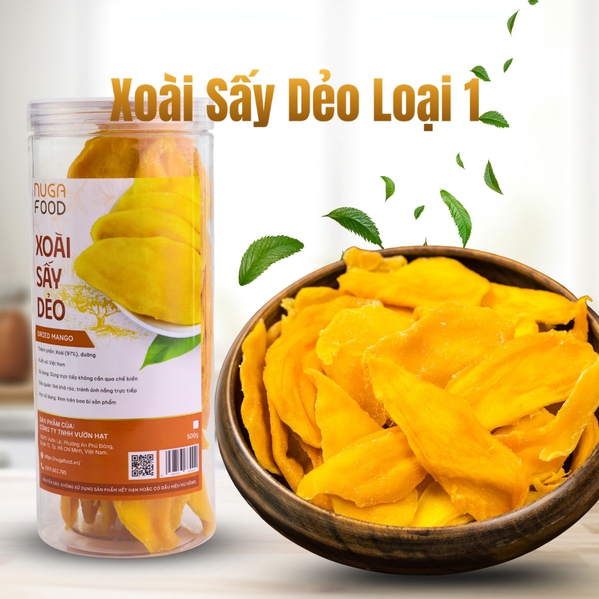 Xoài sấy dẻo ăn vặt healthy
