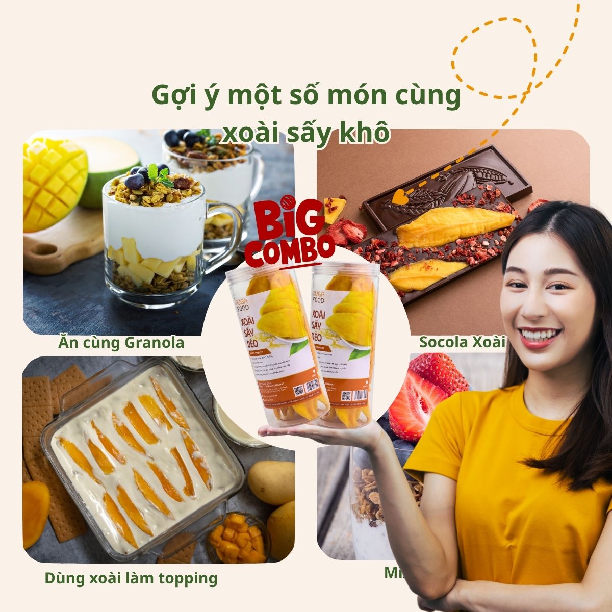 Xoài Sấy Dẻo Nugafood – Lát Dày, Dẻo Mềm, Vị Chua Ngọt Tự Nhiên (Hũ 200g) - Ảnh 8